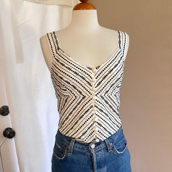 Maeve by Anthropologie Sylvia Embroidered 100% Cotton Top - Picture 4 of 7